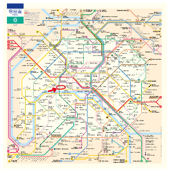 パリ　メトロmap